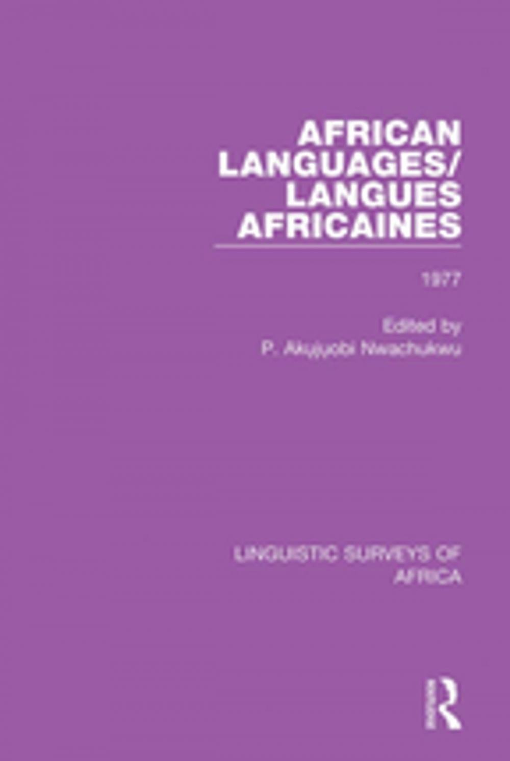 Big bigCover of African Languages/Langues Africaines