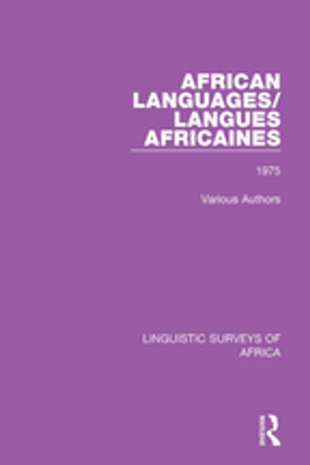 Big bigCover of African Languages/Langues Africaines