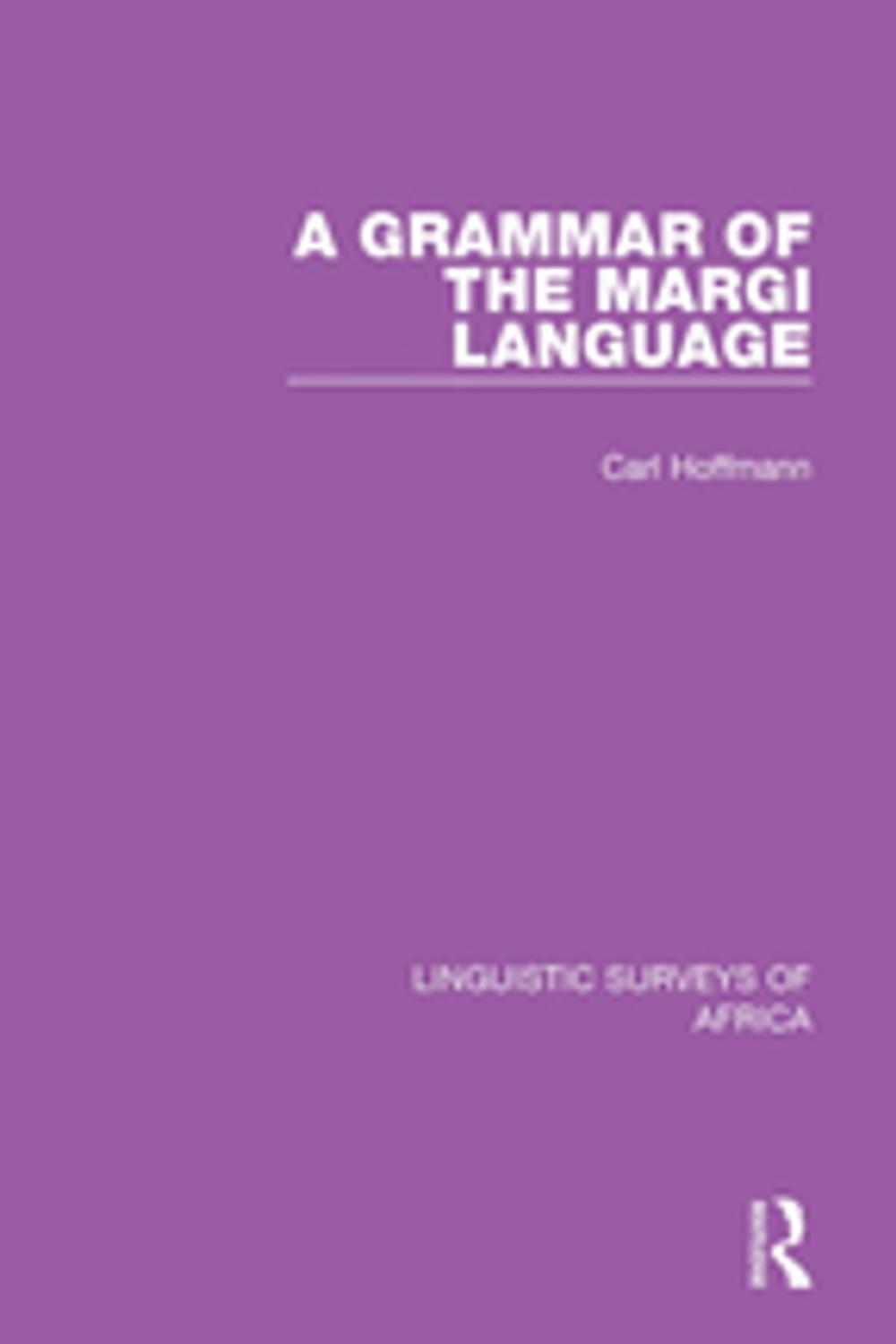 Big bigCover of A Grammar of the Margi Language