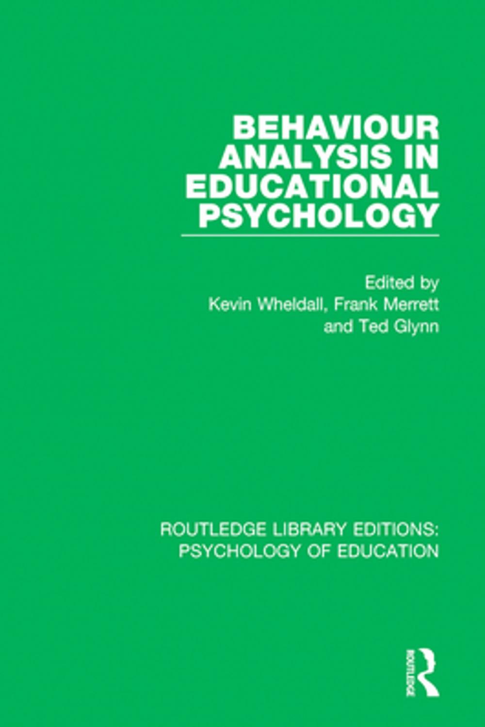 Big bigCover of Behaviour Analysis in Educational Psychology