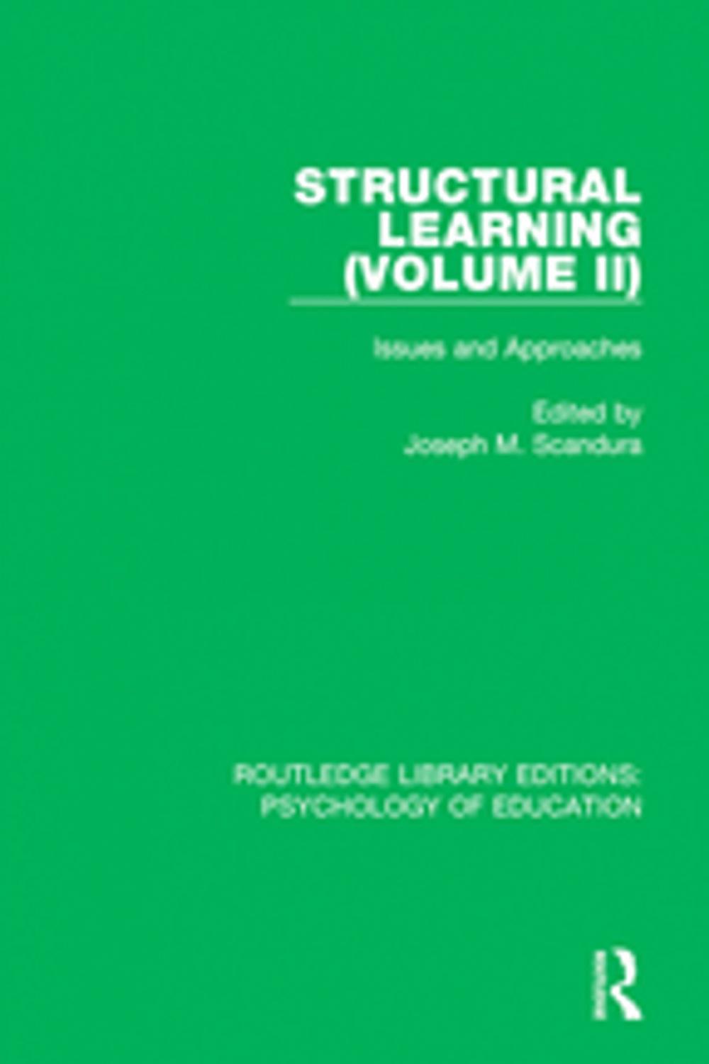 Big bigCover of Structural Learning (Volume 2)