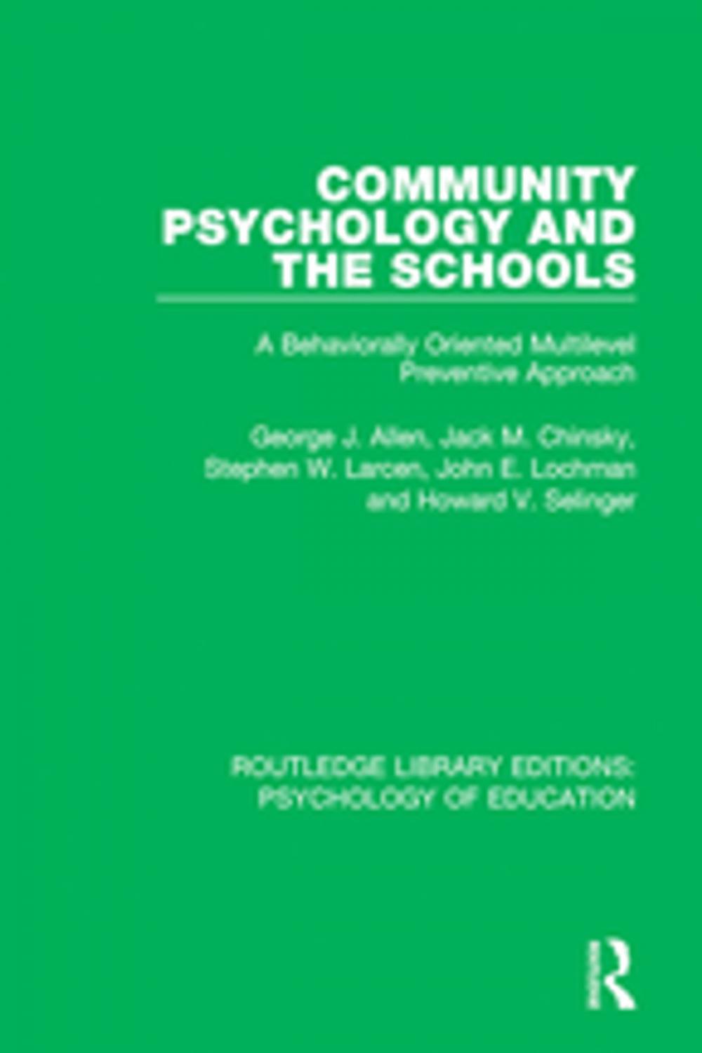 Big bigCover of Community Psychology and the Schools