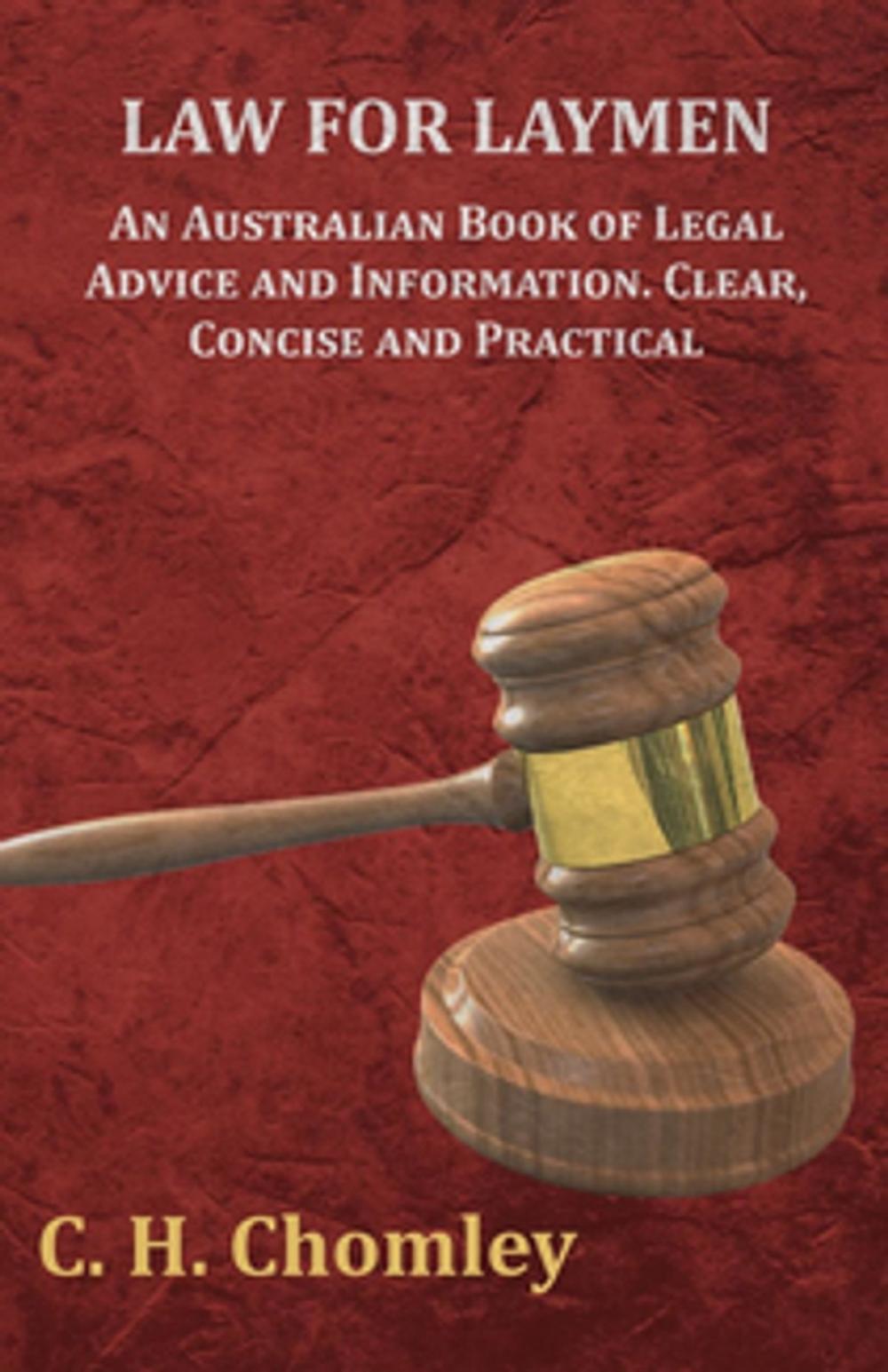 Big bigCover of Law for Laymen - An Australian Book of Legal Advice and Information. Clear, Concise and Practical