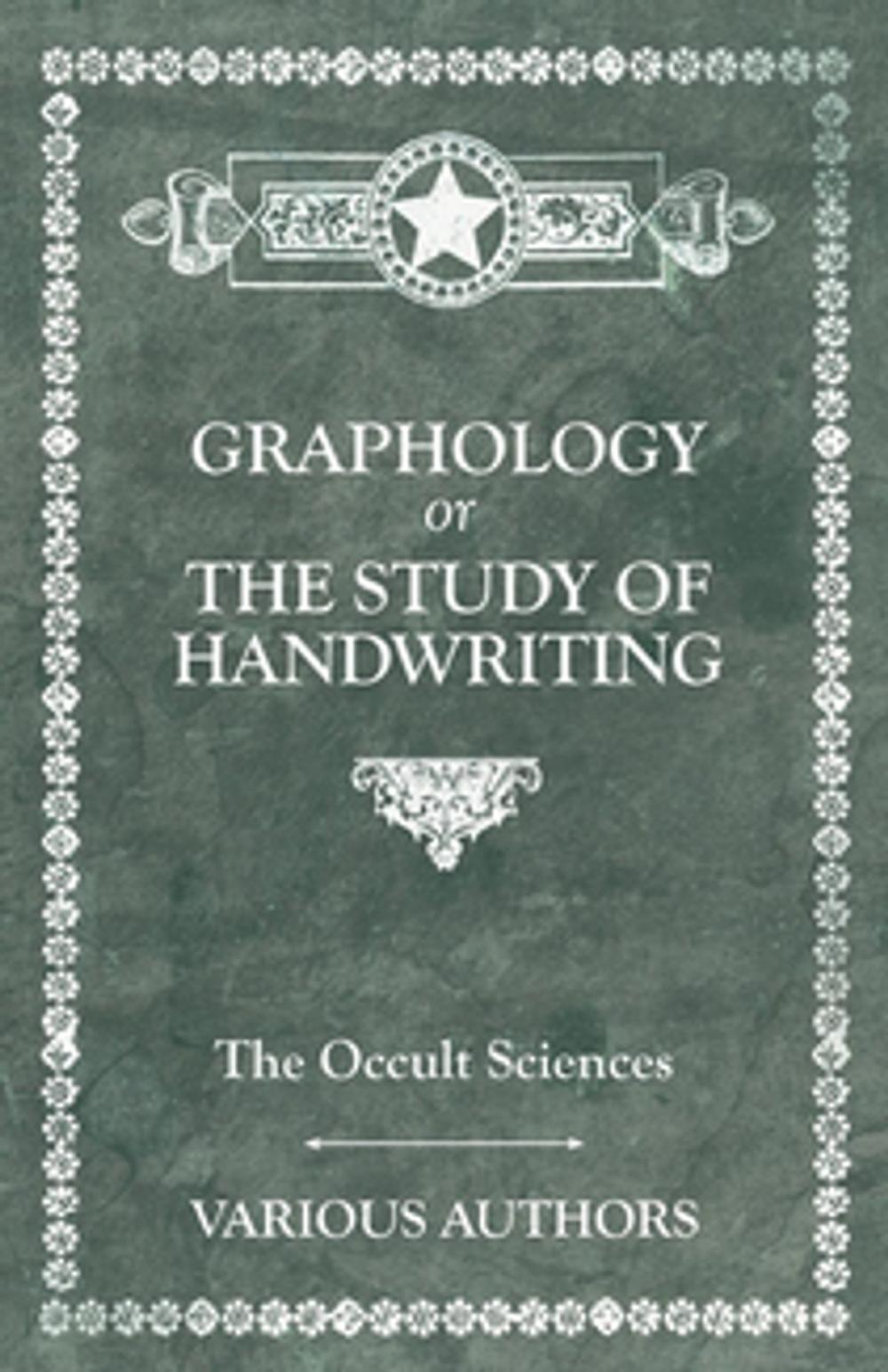 Big bigCover of The Occult Sciences. Graphology or the Study of Handwriting