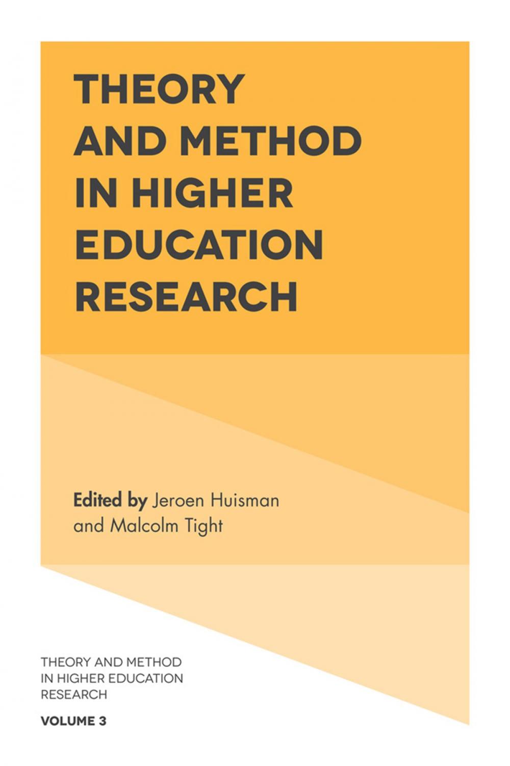 Big bigCover of Theory and Method in Higher Education Research