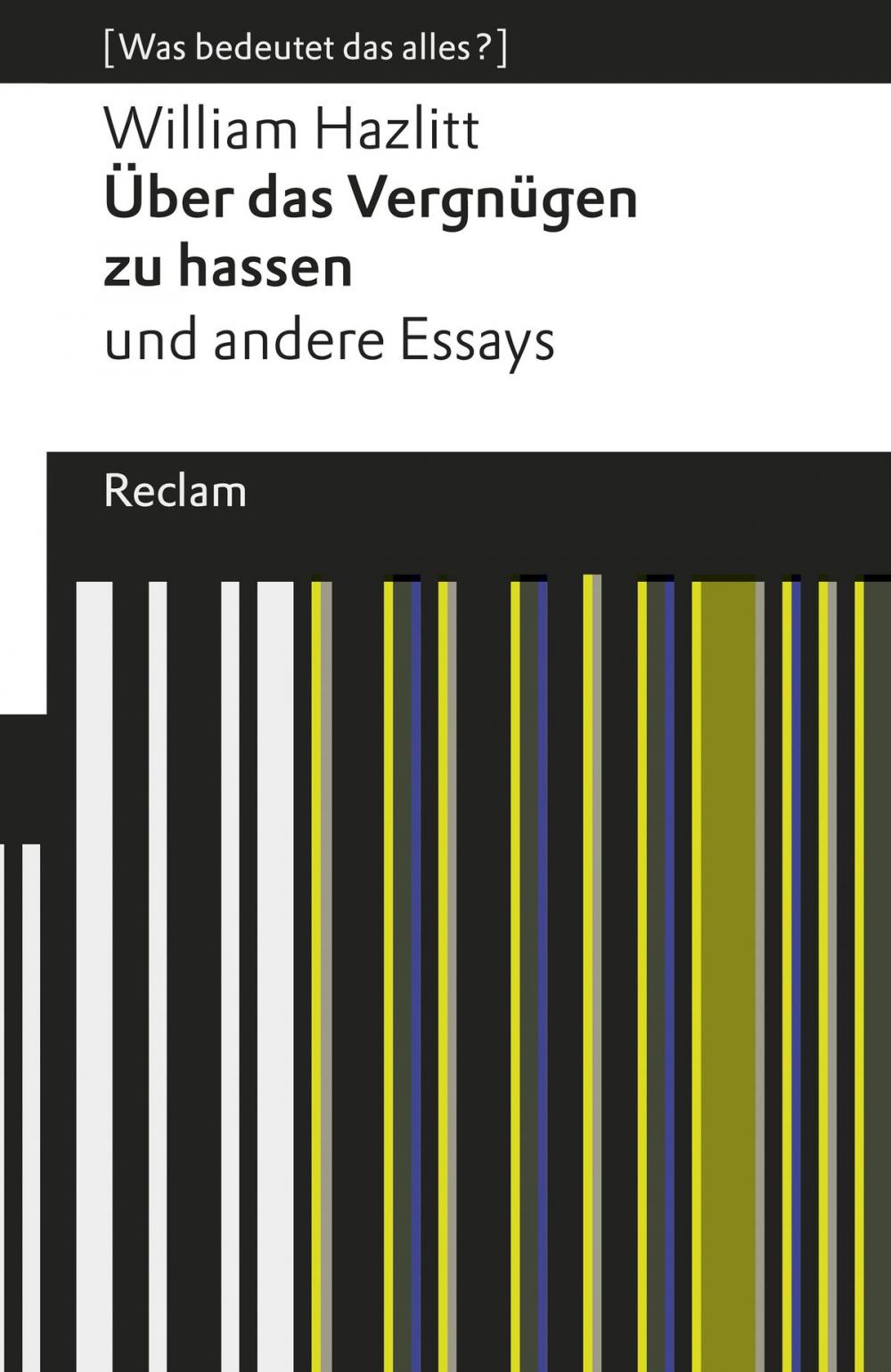 Big bigCover of Über das Vergnügen zu hassen und andere Essays