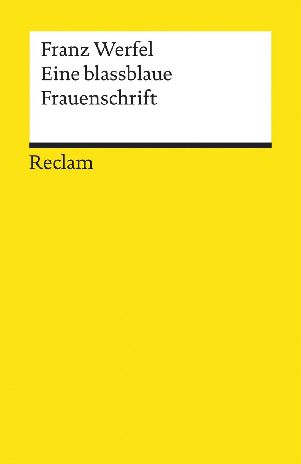 Big bigCover of Eine blassblaue Frauenschrift