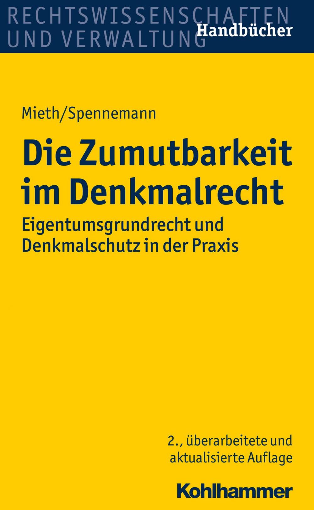 Big bigCover of Die Zumutbarkeit im Denkmalrecht