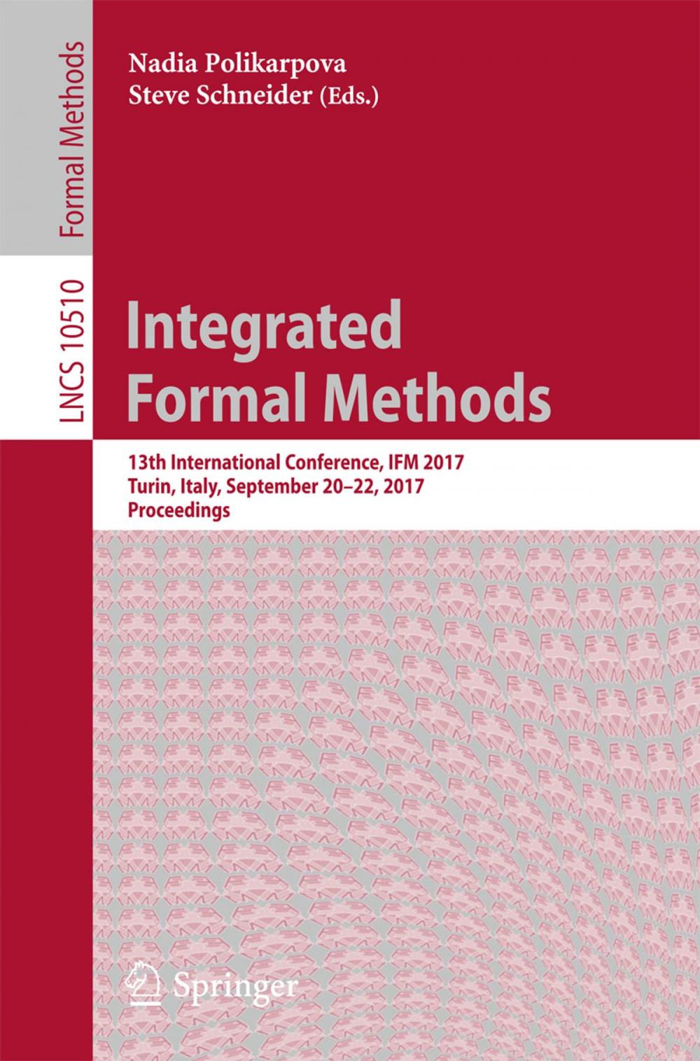 Big bigCover of Integrated Formal Methods