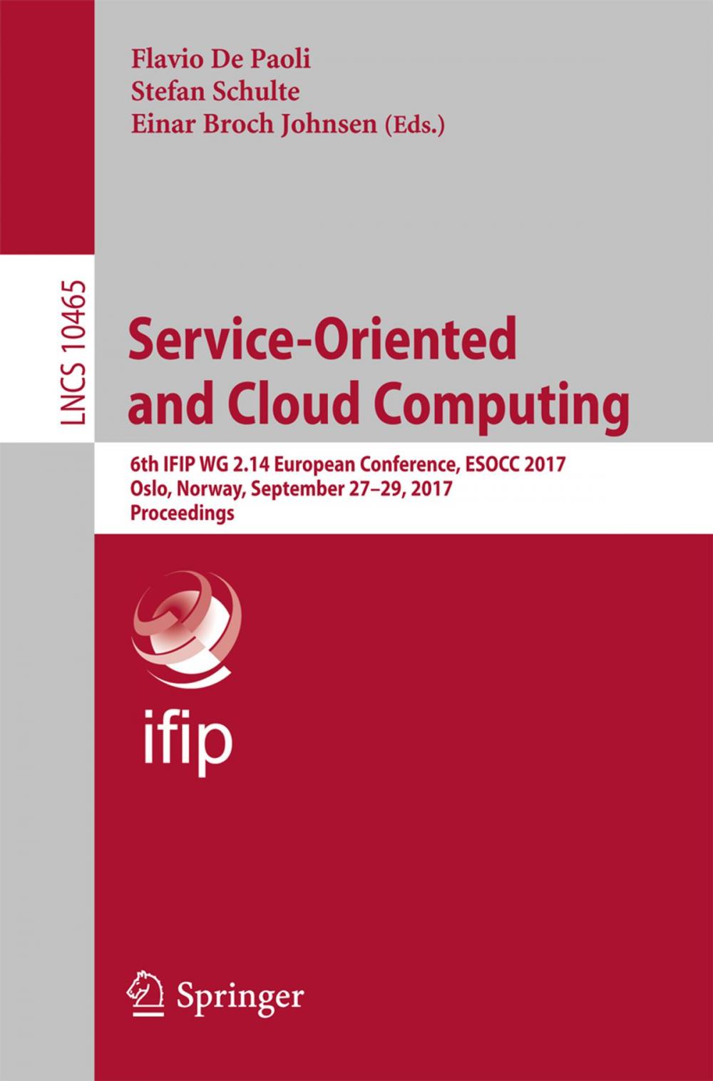 Big bigCover of Service-Oriented and Cloud Computing