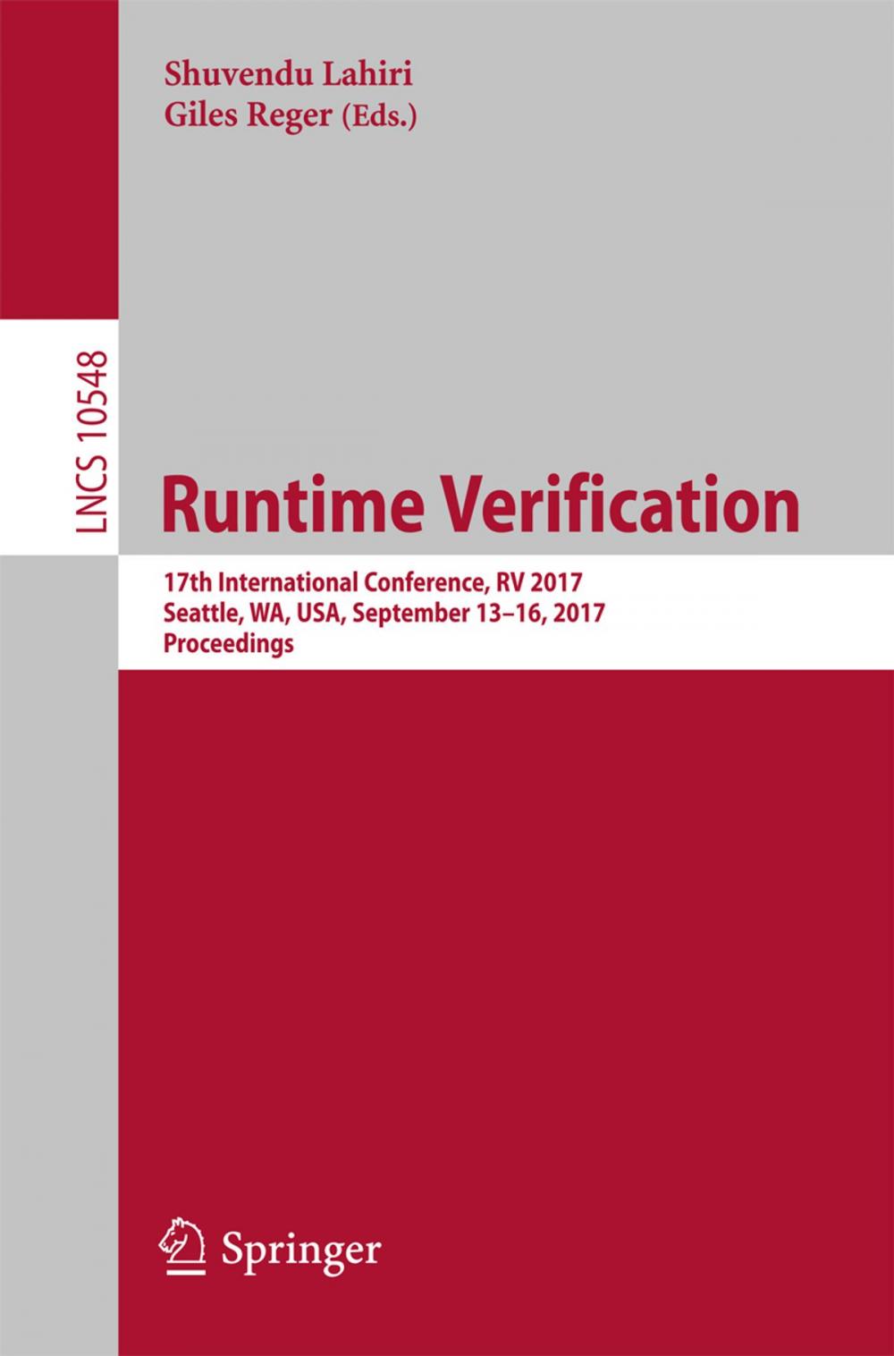 Big bigCover of Runtime Verification