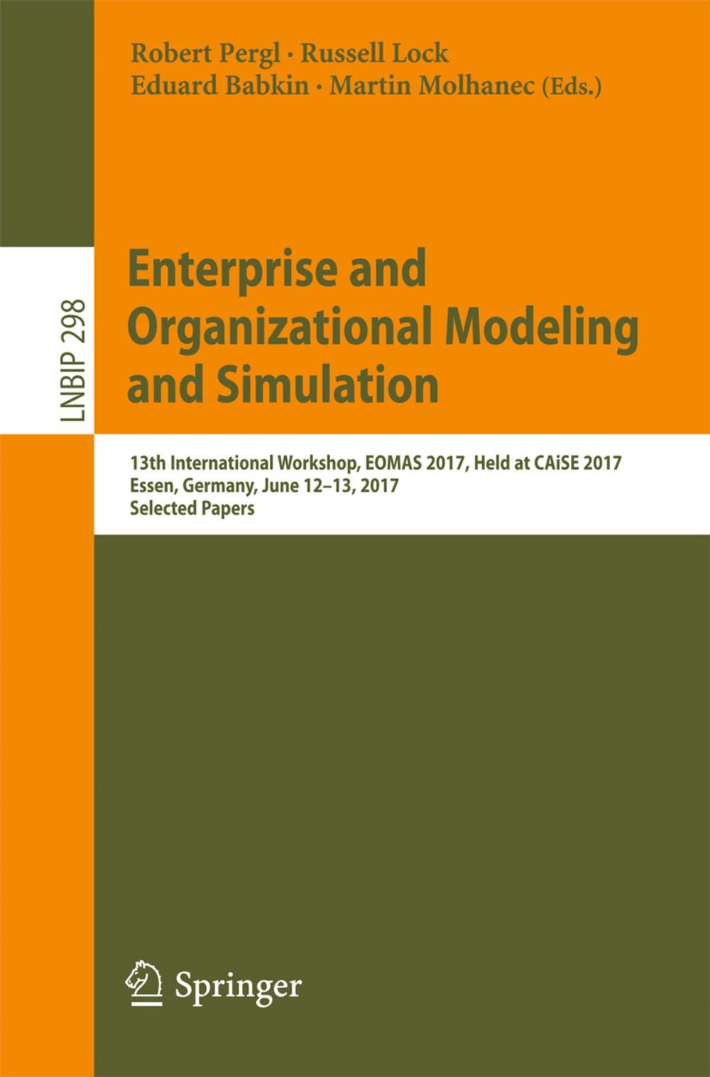 Big bigCover of Enterprise and Organizational Modeling and Simulation