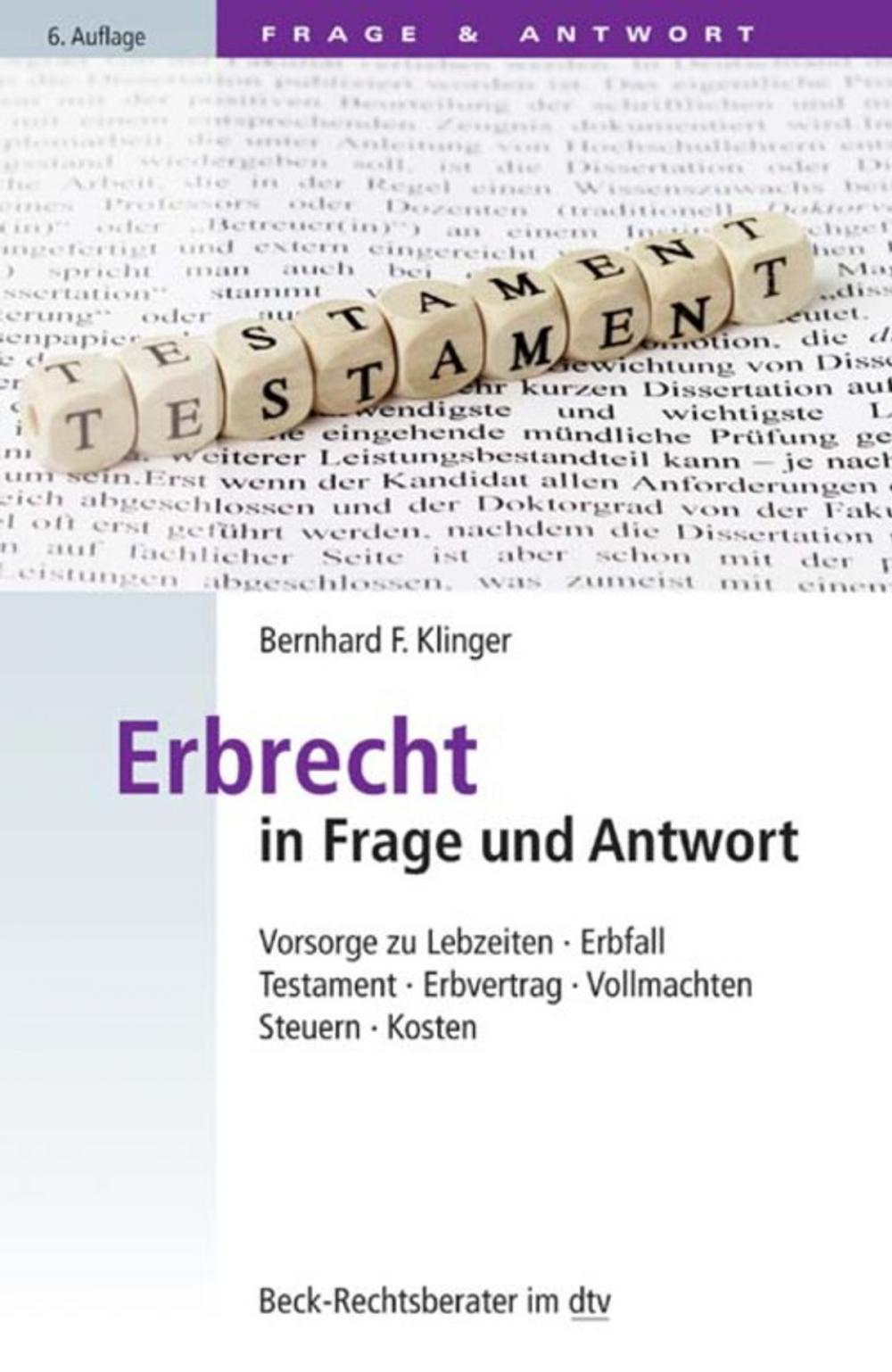 Big bigCover of Erbrecht in Frage und Antwort