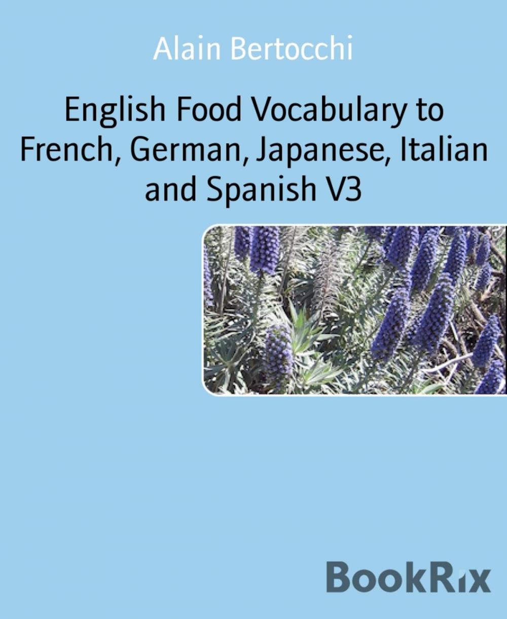 Big bigCover of English Food Vocabulary to French, German, Japanese, Italian and Spanish V3