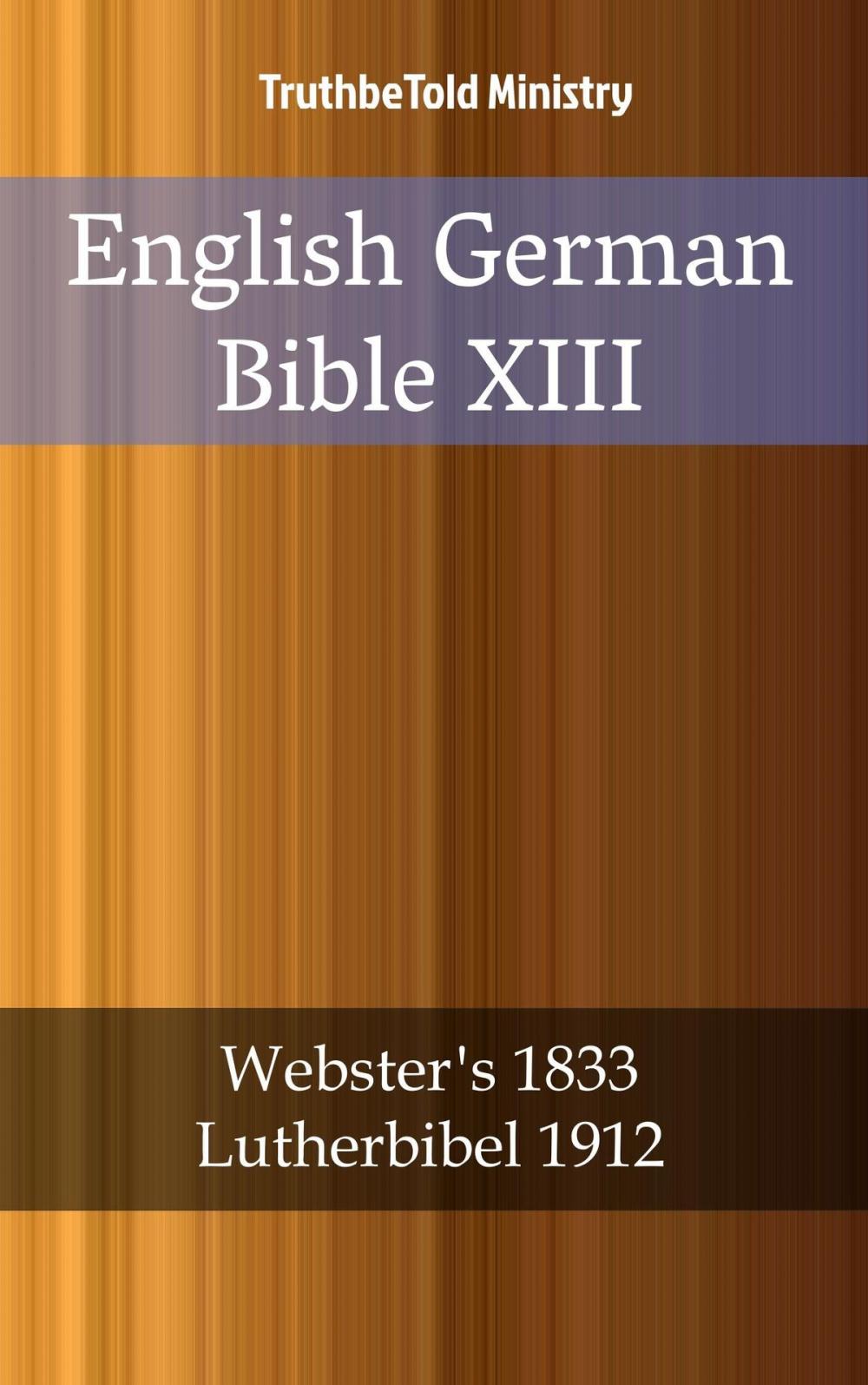 Big bigCover of English German Bible XIII