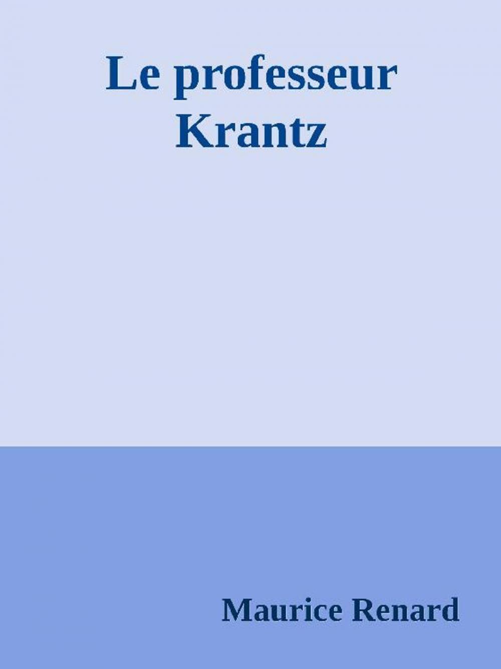 Big bigCover of Le professeur Krantz