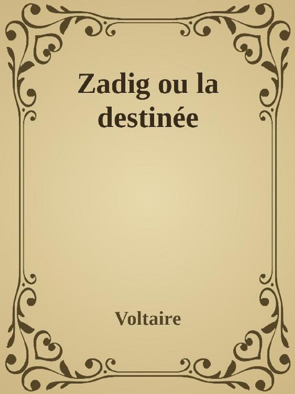 Big bigCover of Zadig ou la destinée