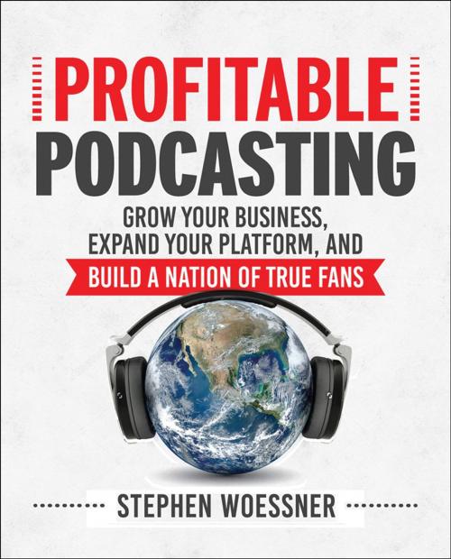 Cover of the book Profitable Podcasting by Stephen Woessner, AMACOM
