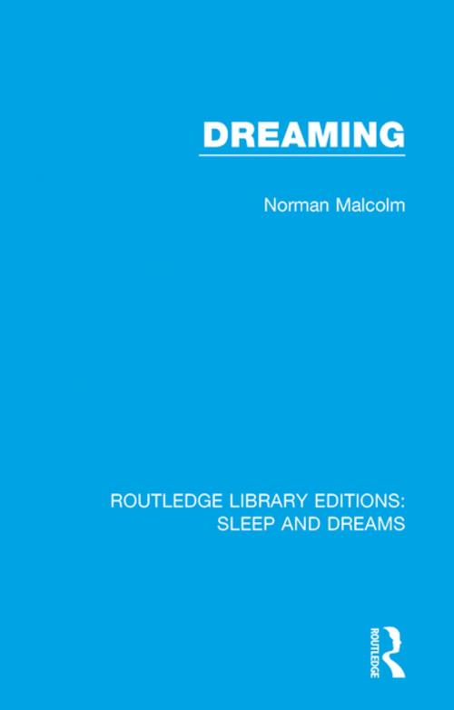 Cover of the book Dreaming by Norman Malcolm, Taylor and Francis