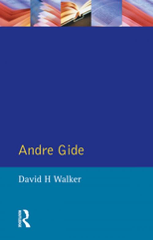 Cover of the book Andre Gide by David H. Walker, Taylor and Francis