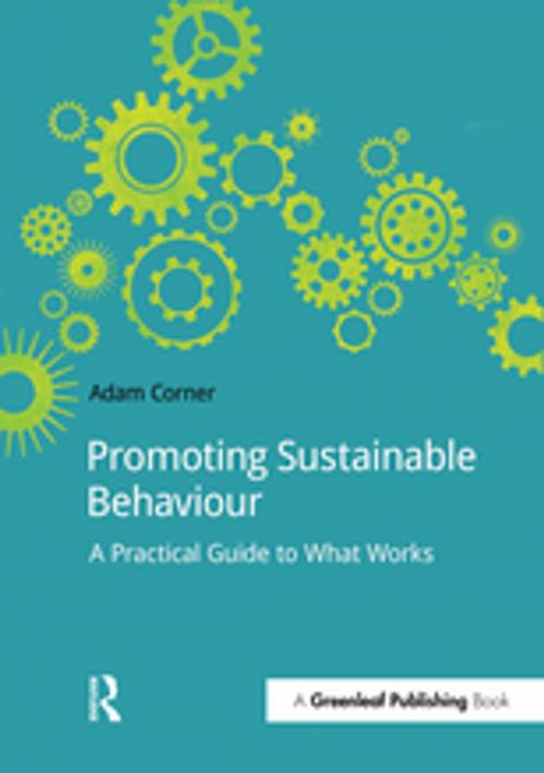 Cover of the book Promoting Sustainable Behaviour by Adam Corner, Taylor and Francis