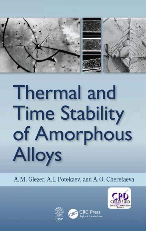 Cover of the book Thermal and Time Stability of Amorphous Alloys by A. M. Glezer, A. I. Potekaev, A. O. Cheretaeva, CRC Press