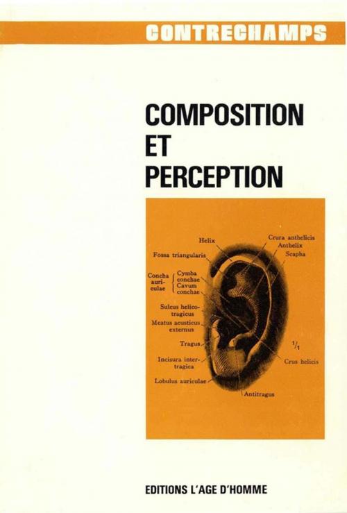 Cover of the book Composition et perception by Collectif, Éditions Contrechamps