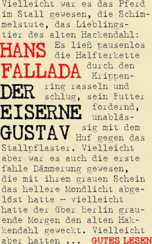 Cover of the book Der eiserne Gustav by Hans Fallada, Books on Demand