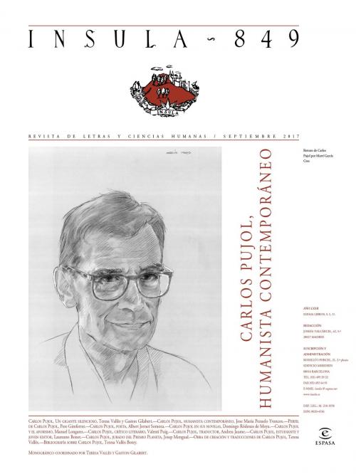 Cover of the book Carlos Pujol, humanista contemporáneo (Ínsula n° 849, septiembre 2017) by AA. VV., Grupo Planeta