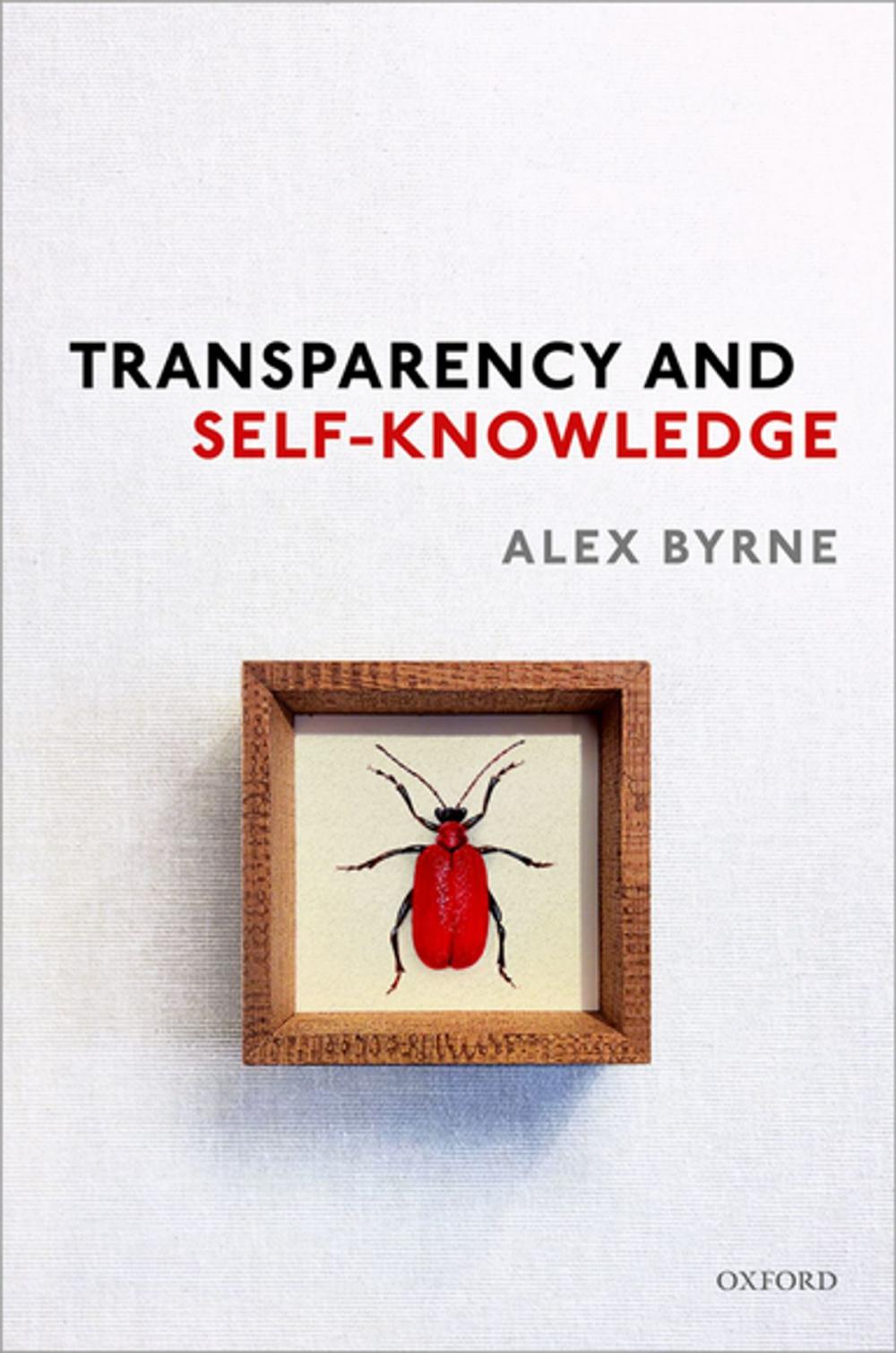 Big bigCover of Transparency and Self-Knowledge