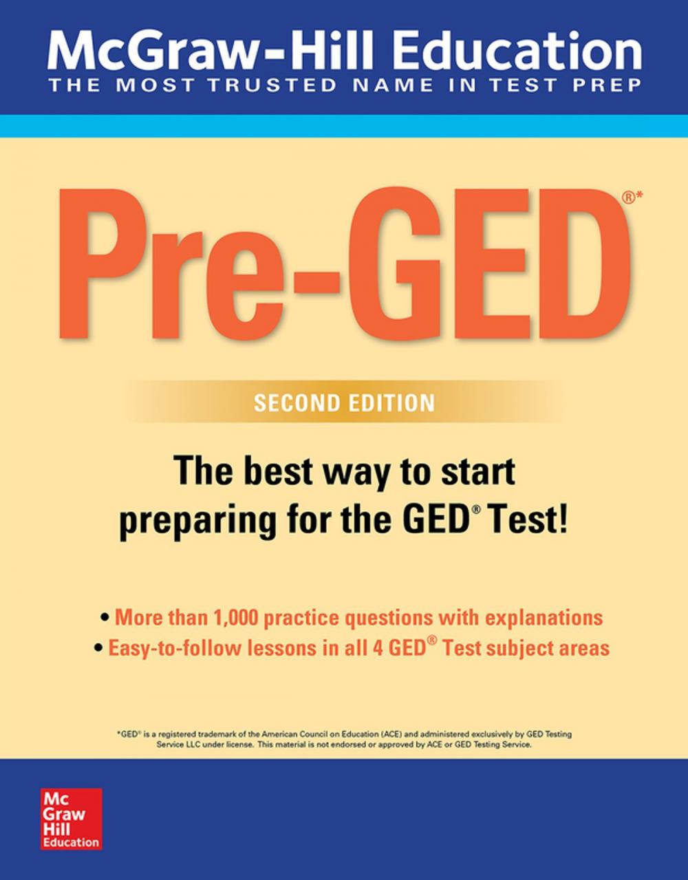 Big bigCover of McGraw-Hill Education Pre-GED with Downloadable Tests, Second Edition