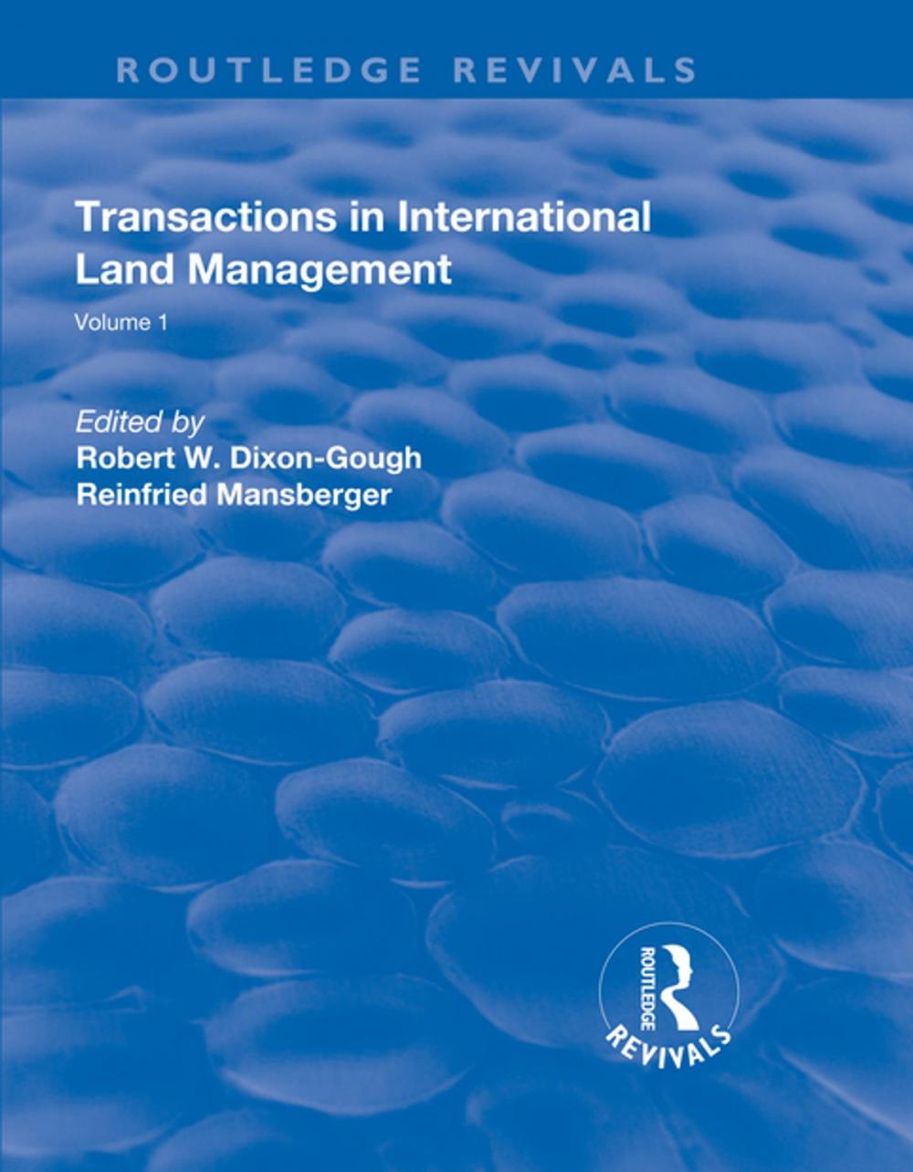 Big bigCover of Transactions in International Land Management