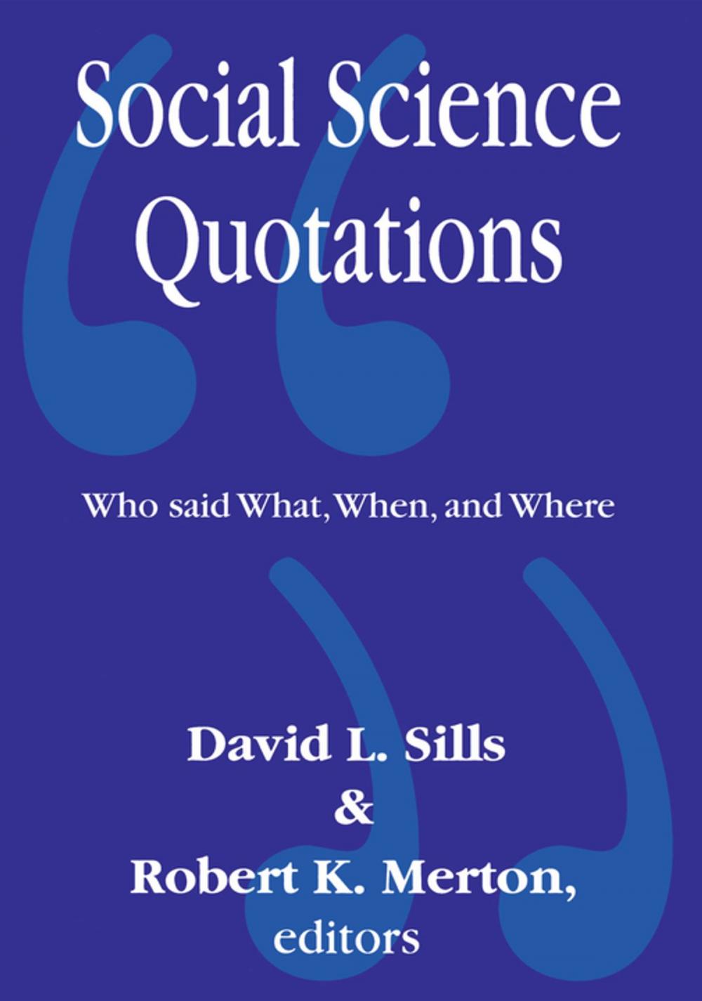 Big bigCover of Social Science Quotations