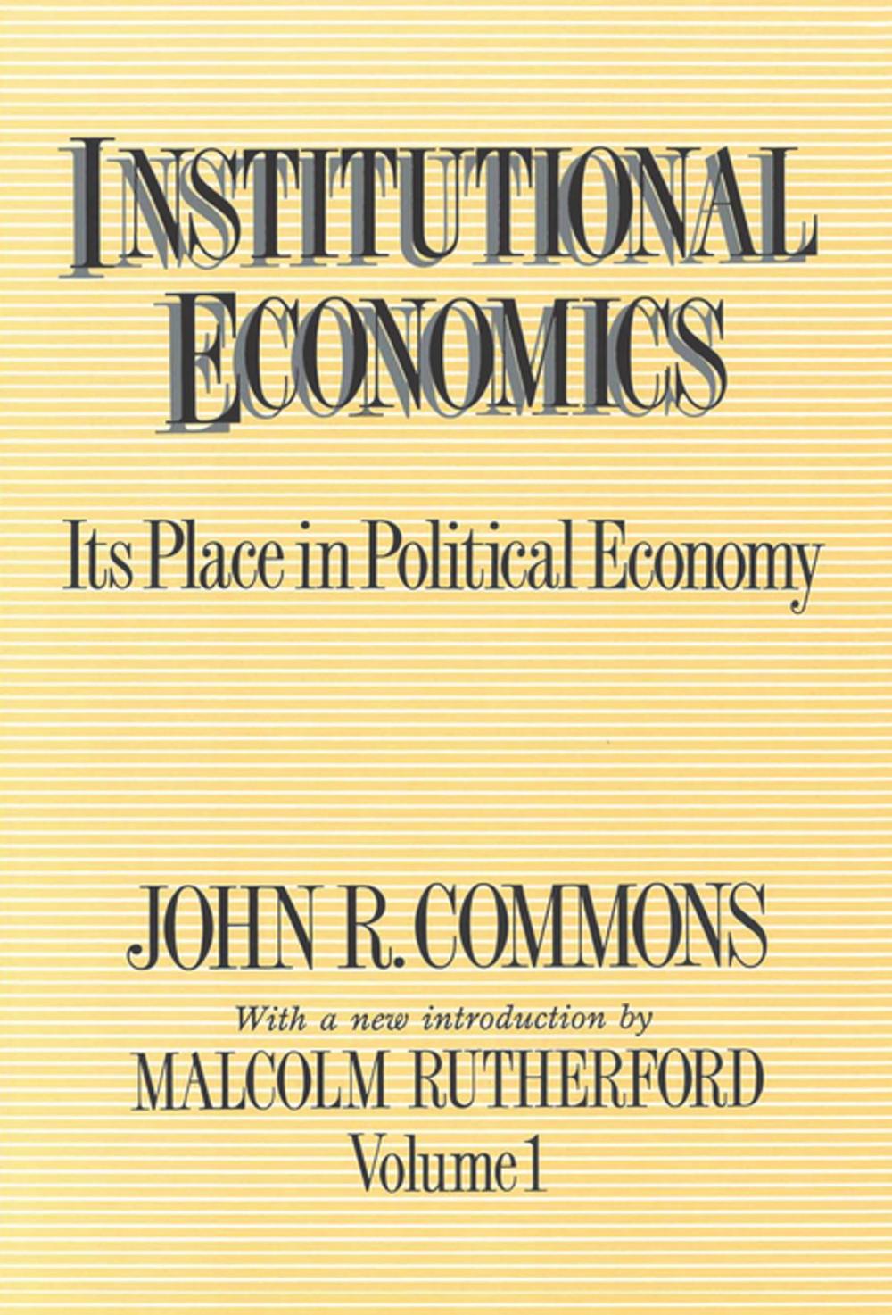 Big bigCover of Institutional Economics