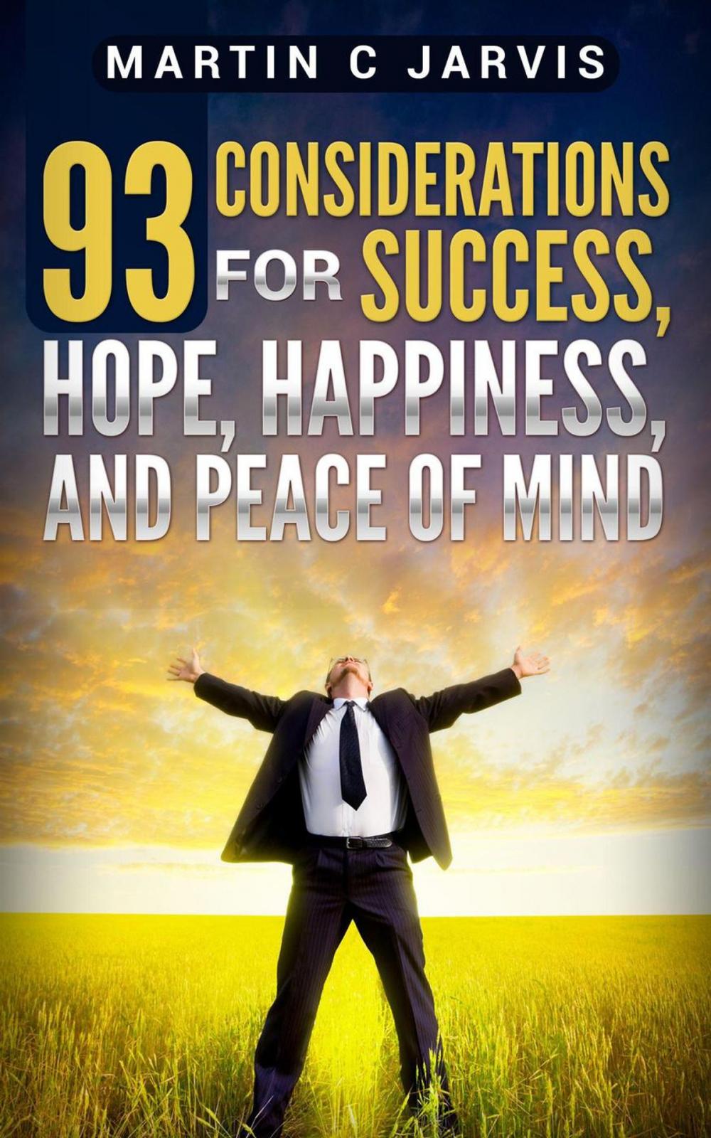 Big bigCover of 93 Considerations for Success, Hope, Happiness, and Peace of Mind