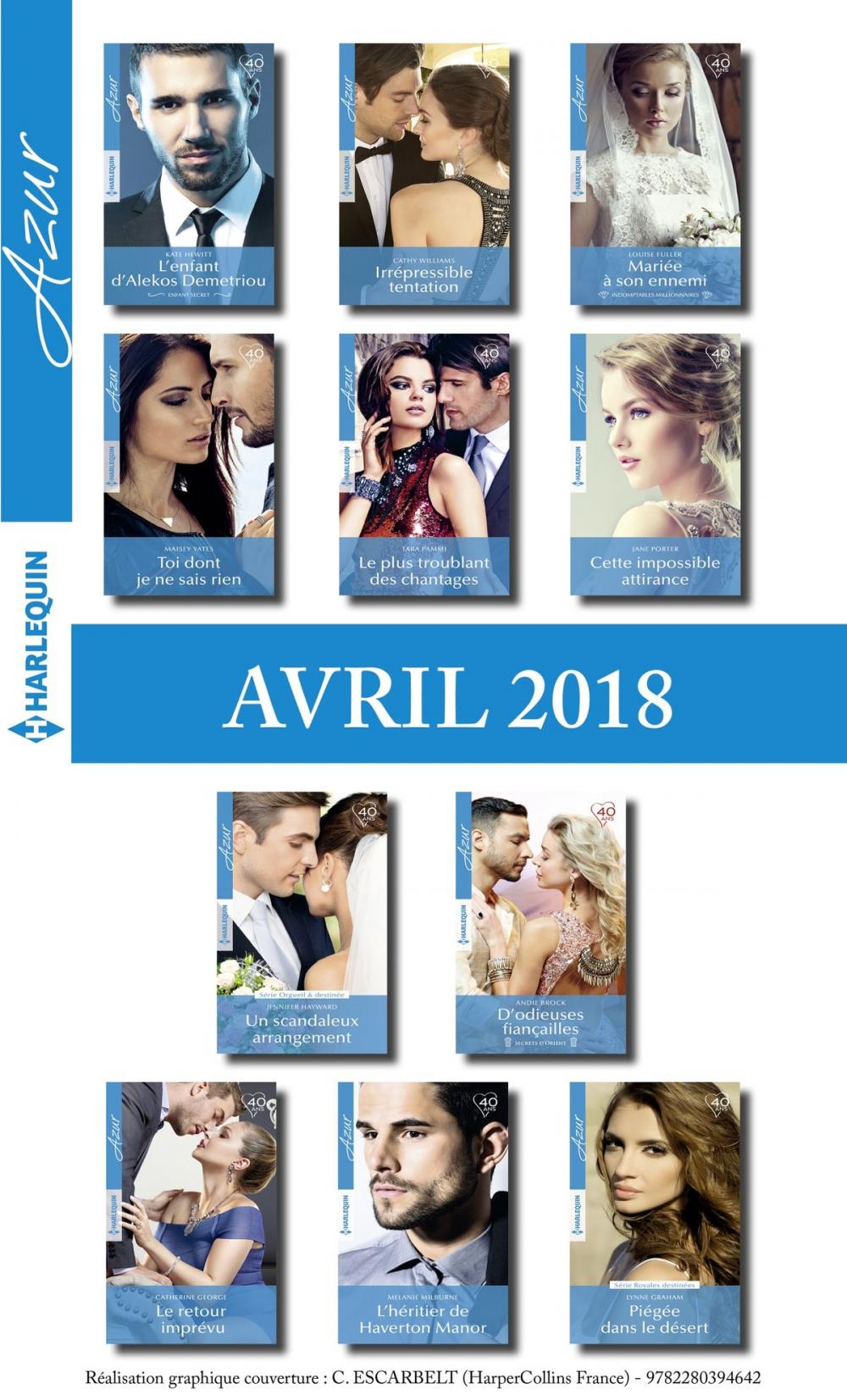 Big bigCover of 11 romans Azur + 1 gratuit (n° 3938 à 3948 - Avril 2018)