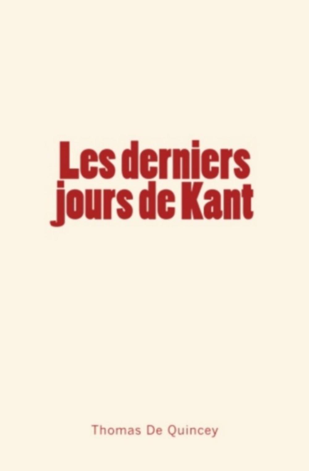 Big bigCover of Les derniers jours de Kant