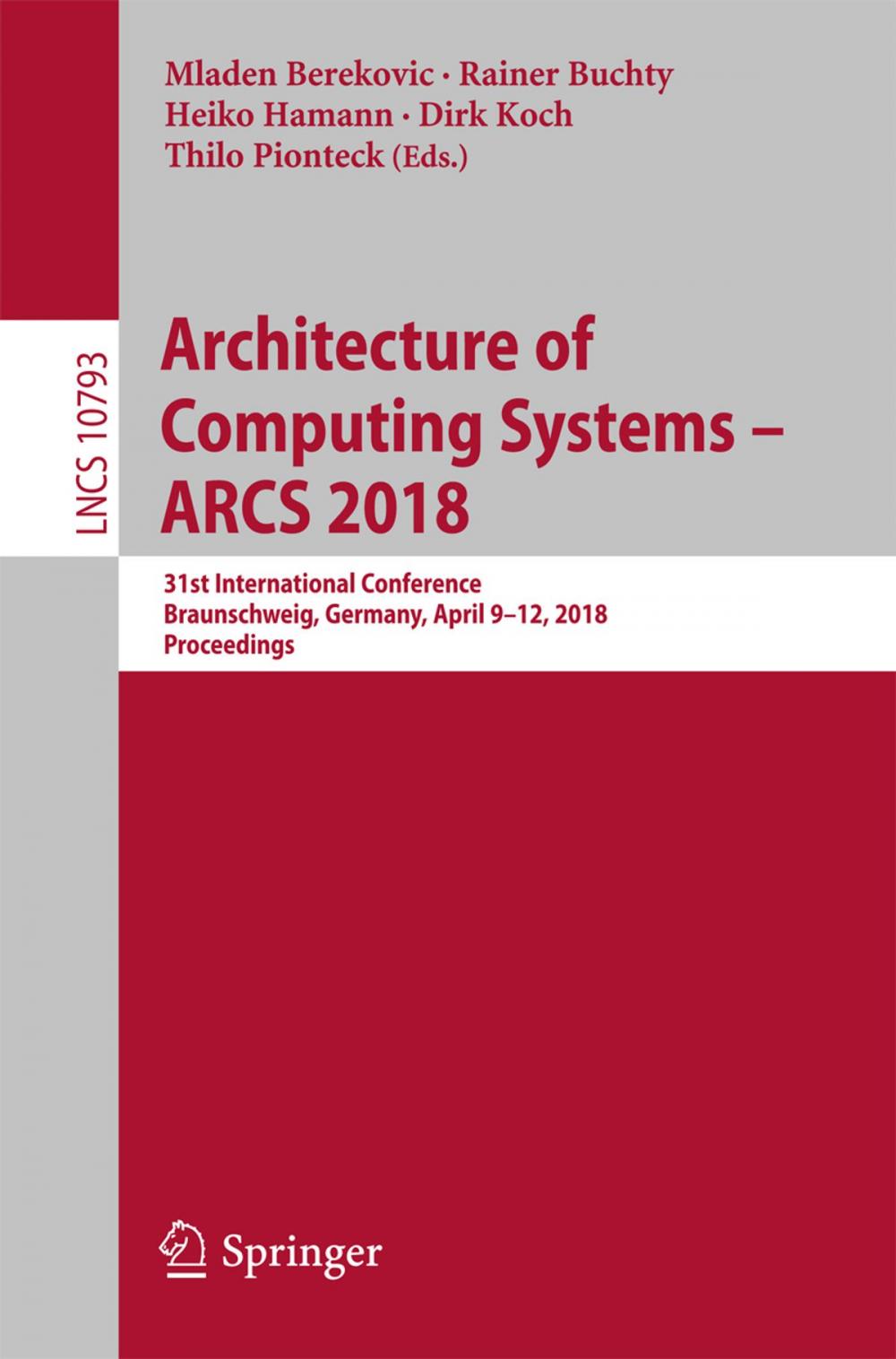 Big bigCover of Architecture of Computing Systems – ARCS 2018