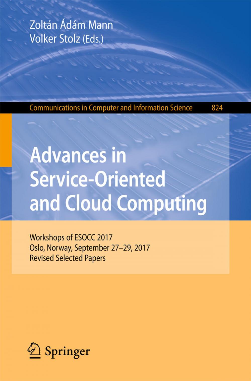 Big bigCover of Advances in Service-Oriented and Cloud Computing