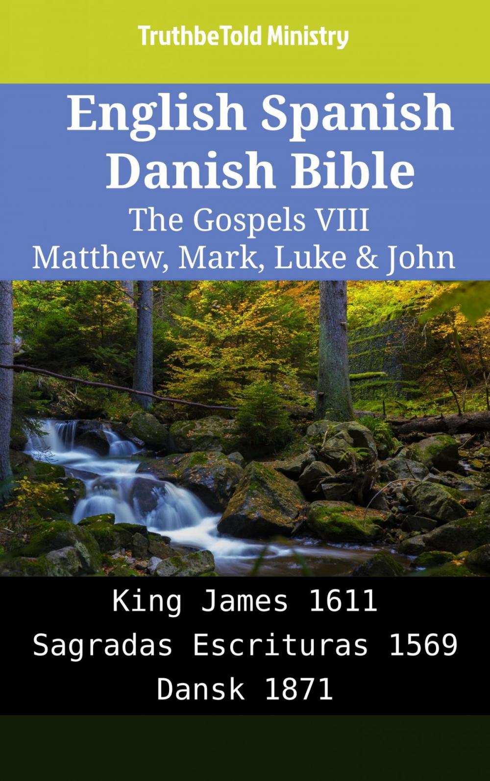 Big bigCover of English Spanish Danish Bible - The Gospels VIII - Matthew, Mark, Luke & John