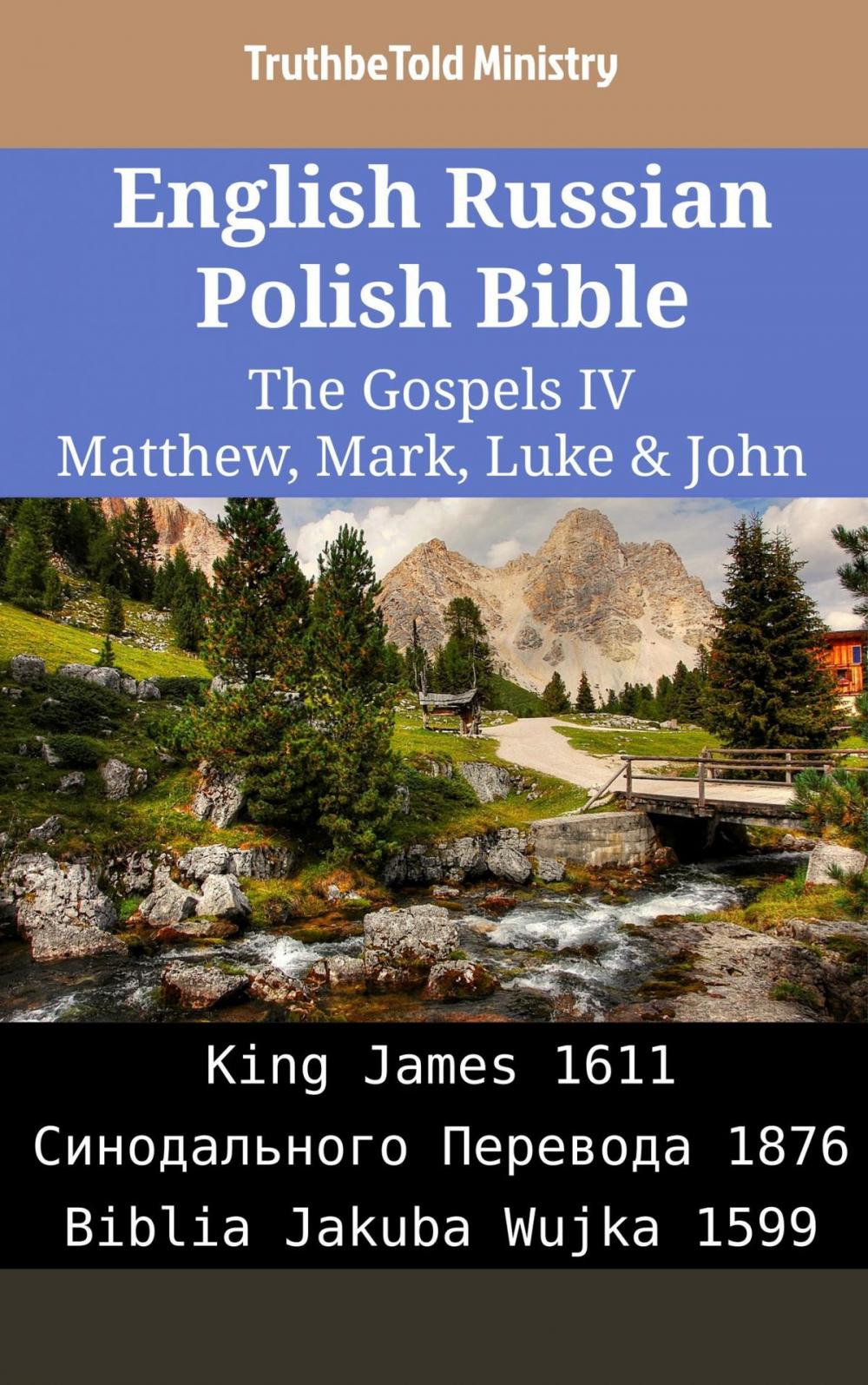 Big bigCover of English Russian Polish Bible - The Gospels IV - Matthew, Mark, Luke & John