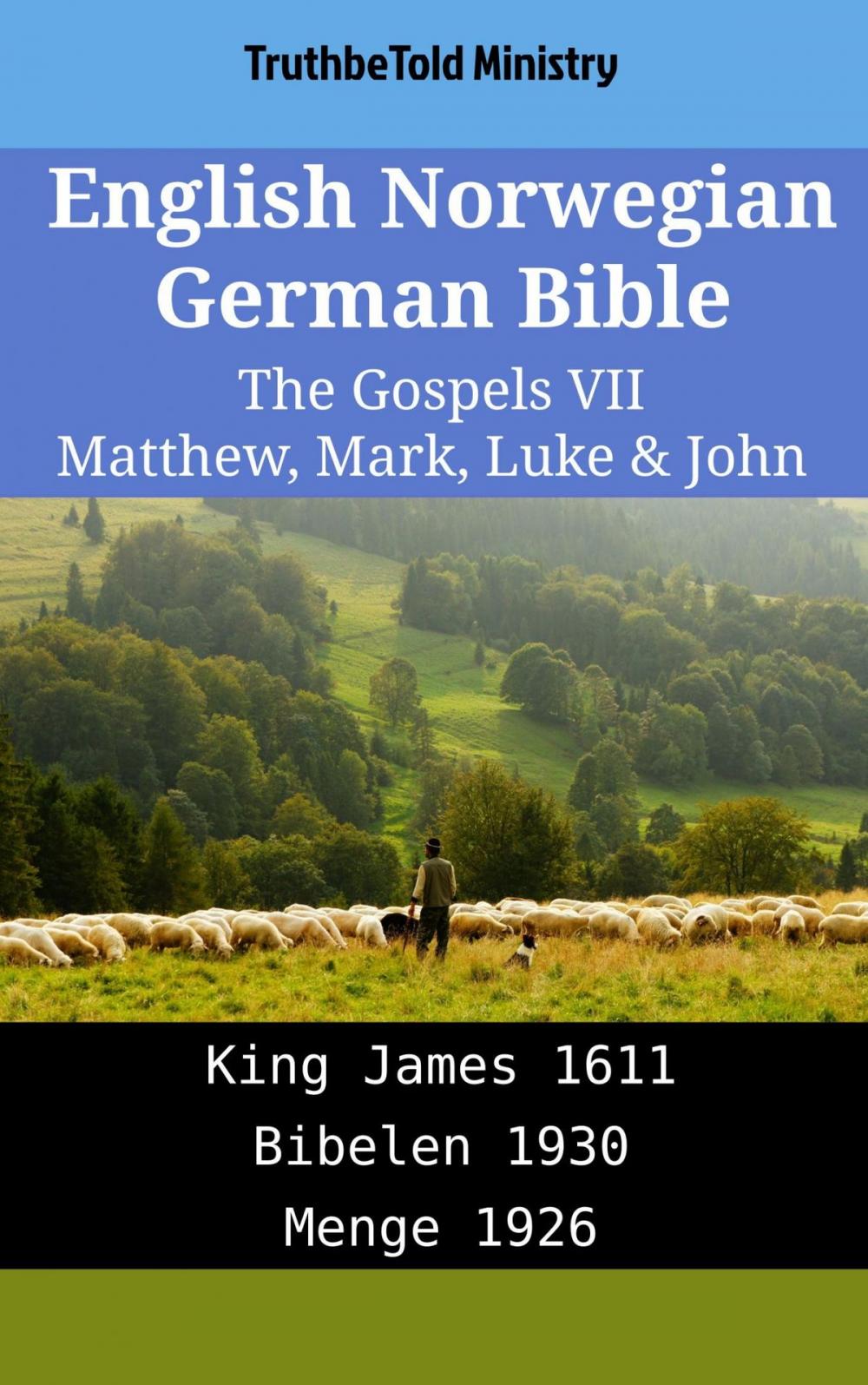 Big bigCover of English Norwegian German Bible - The Gospels VII - Matthew, Mark, Luke & John