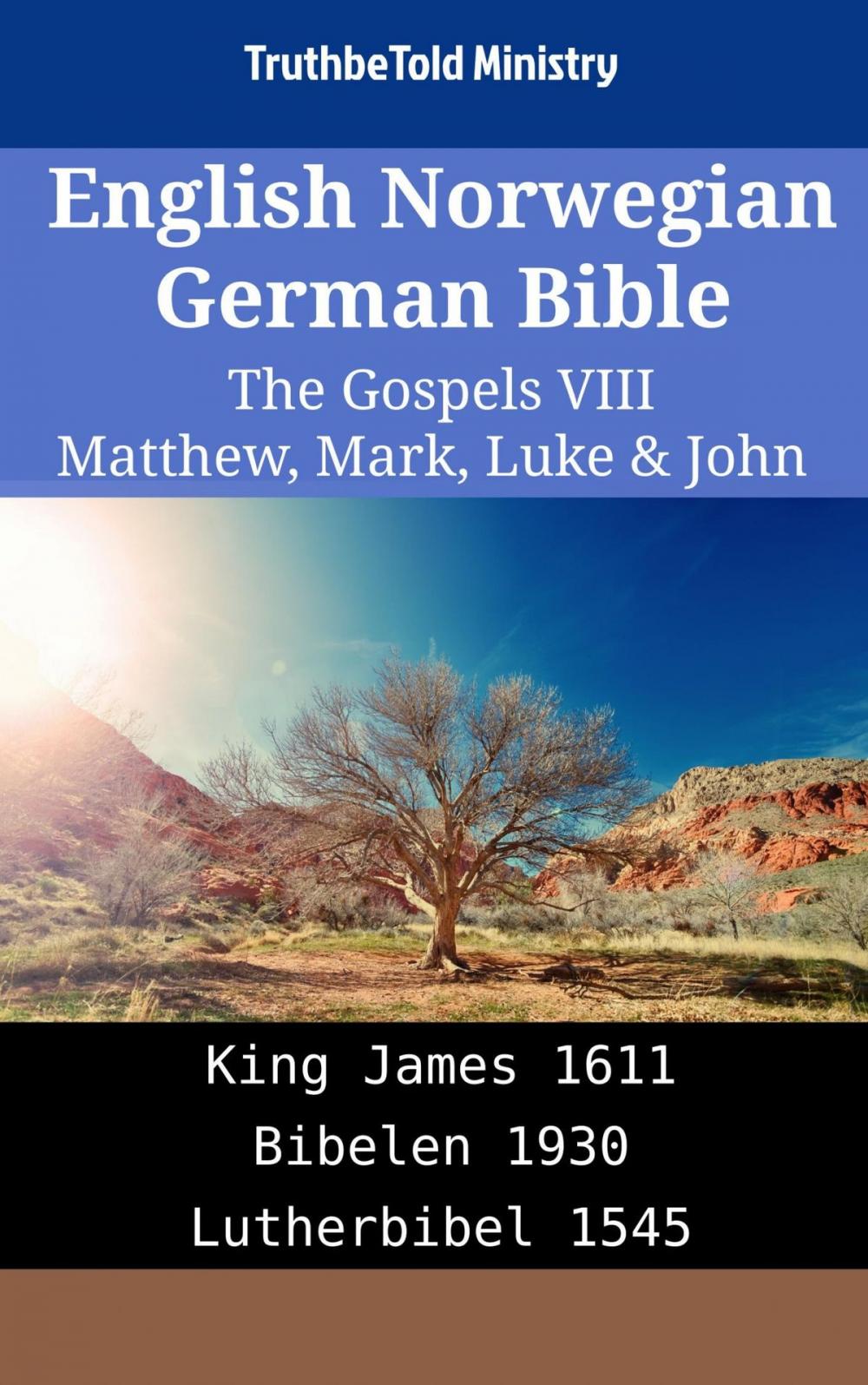 Big bigCover of English Norwegian German Bible - The Gospels VIII - Matthew, Mark, Luke & John