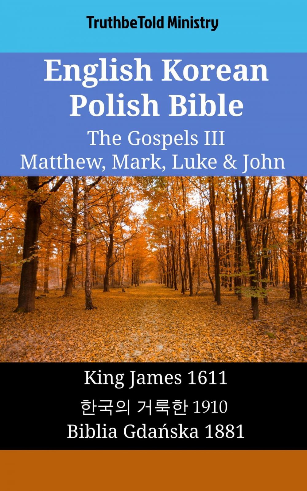 Big bigCover of English Korean Polish Bible - The Gospels III - Matthew, Mark, Luke & John