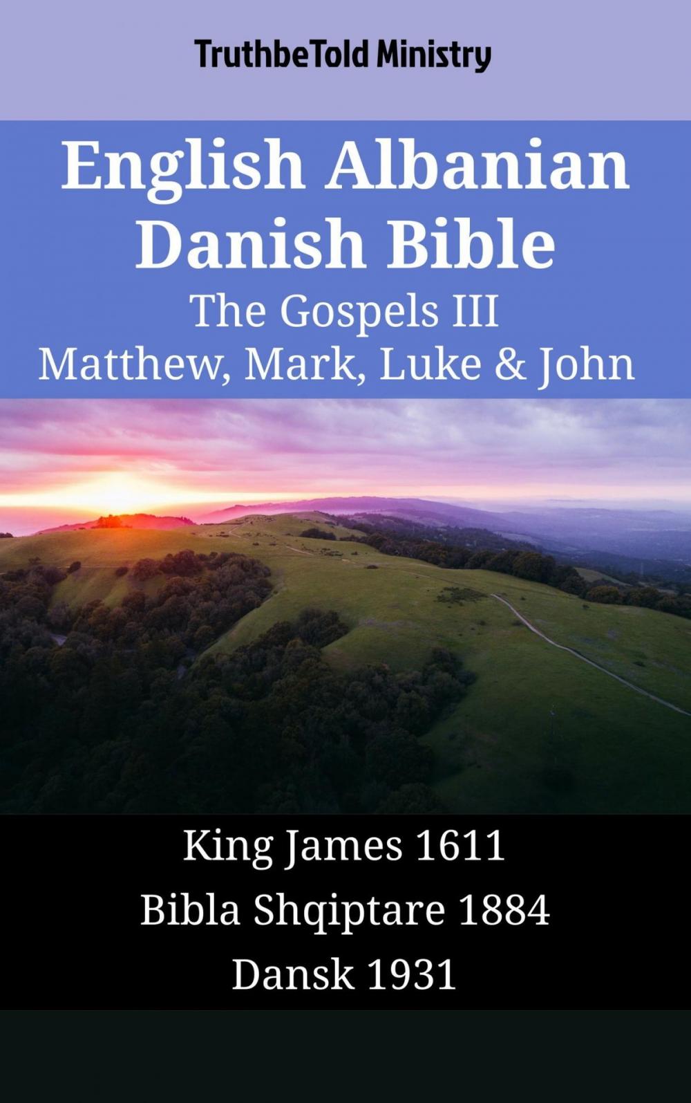 Big bigCover of English Albanian Danish Bible - The Gospels III - Matthew, Mark, Luke & John