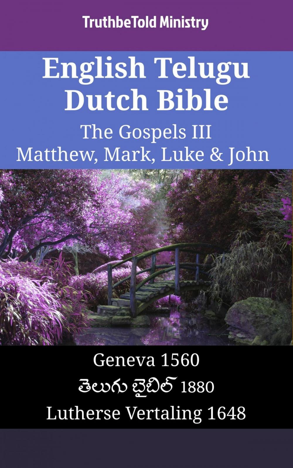 Big bigCover of English Telugu Dutch Bible - The Gospels III - Matthew, Mark, Luke & John