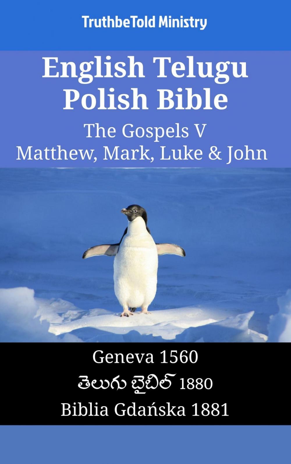 Big bigCover of English Telugu Polish Bible - The Gospels V - Matthew, Mark, Luke & John