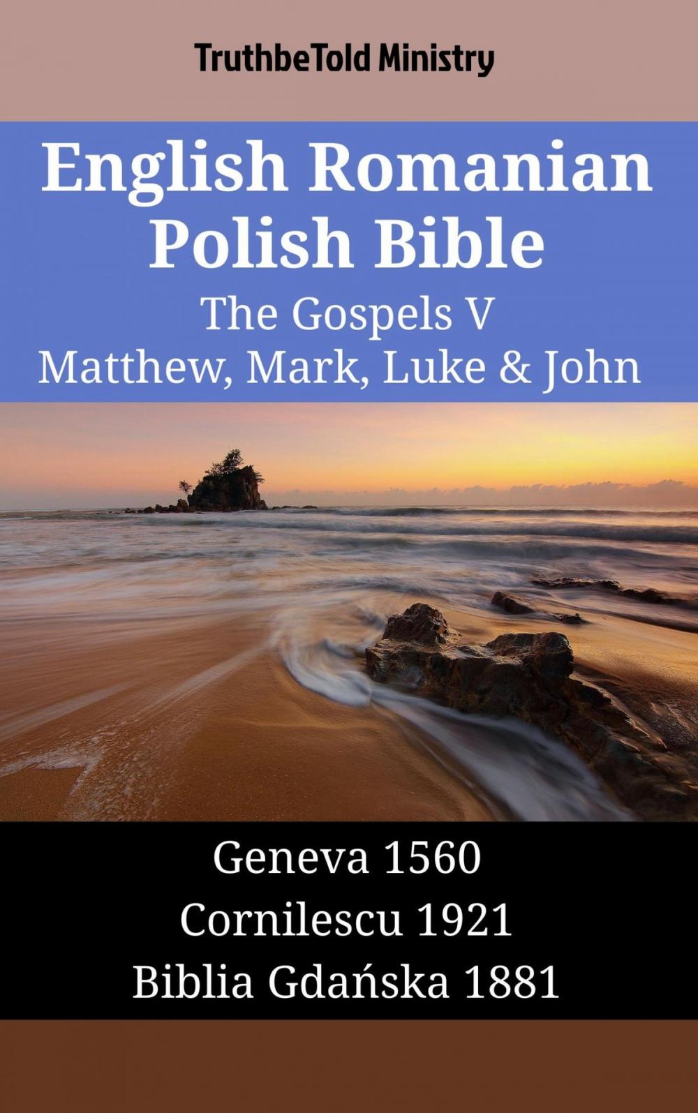 Big bigCover of English Romanian Polish Bible - The Gospels V - Matthew, Mark, Luke & John