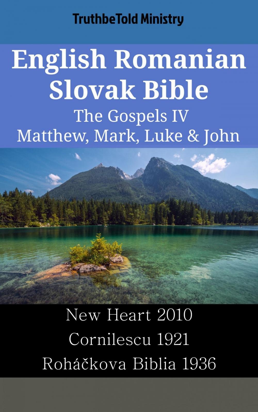 Big bigCover of English Romanian Slovak Bible - The Gospels IV - Matthew, Mark, Luke & John