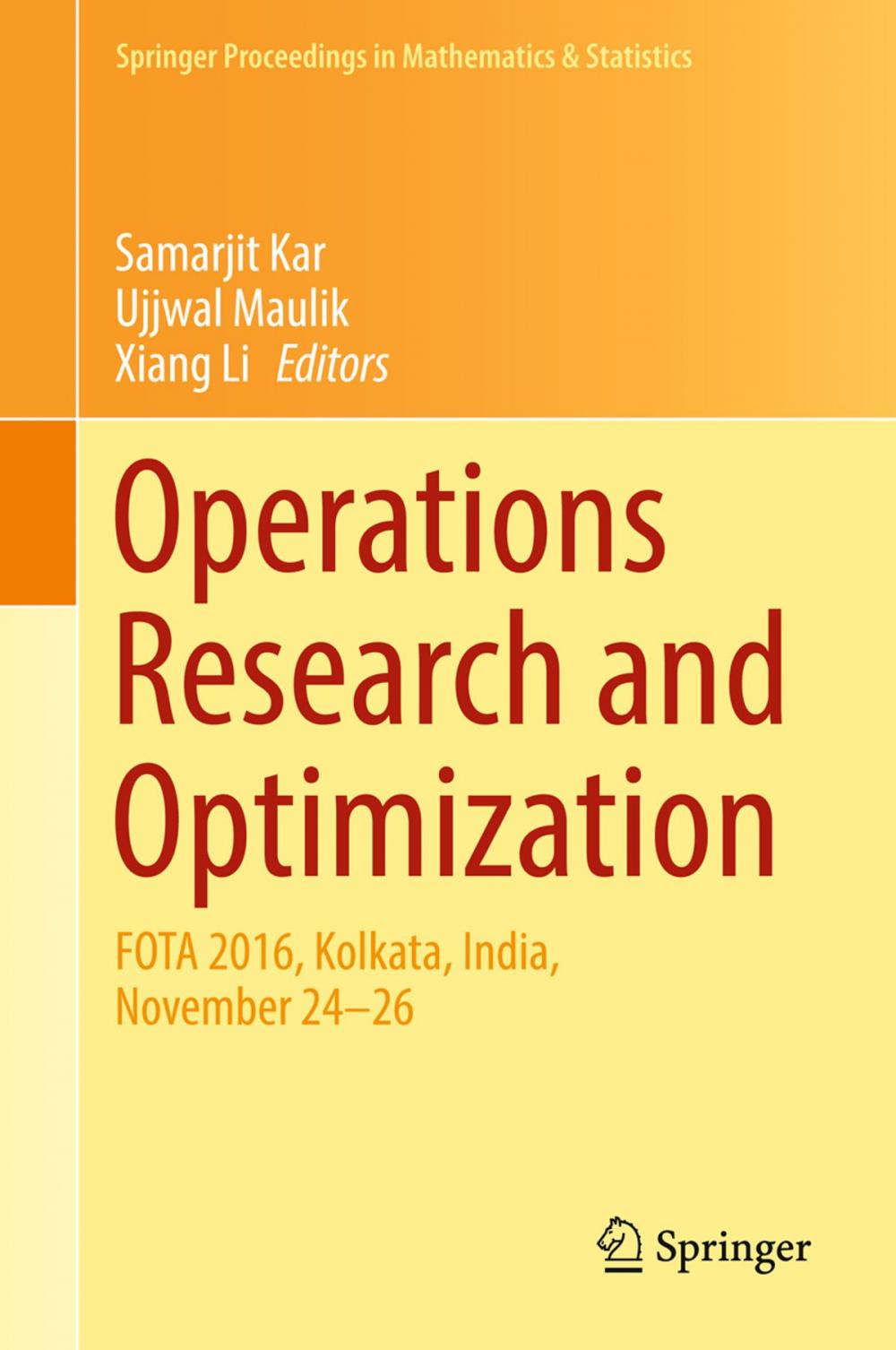 Big bigCover of Operations Research and Optimization